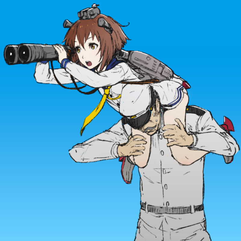 admiral and yukikaze (kantai collection) drawn by egawa_satsuki