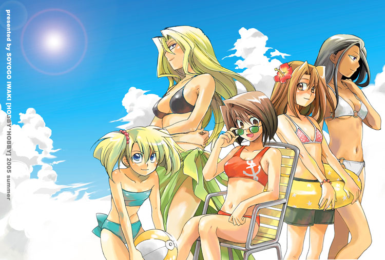 mazaki anzu, kujaku mai, ishizu ishtar, kawai shizuka, and rebecca hopkins (yu-gi-oh! and 1 more) drawn by iwaki_soyogo