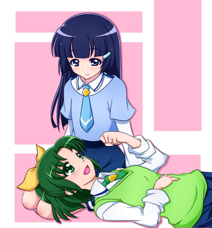 midorikawa nao and aoki reika (precure and 1 more) drawn by kuon_(nokokopopo)