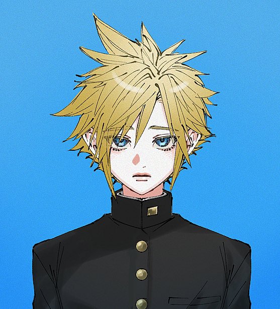 cloud strife (final fantasy and 2 more) drawn by shunkafuyu