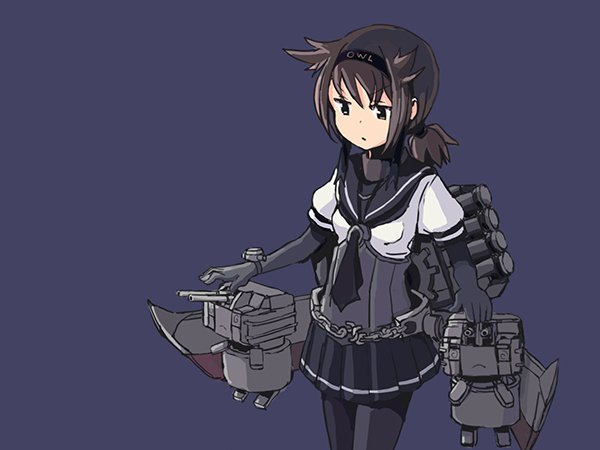 hatsuzuki and chou-10cm-hou-chan (kantai collection) drawn by sixten