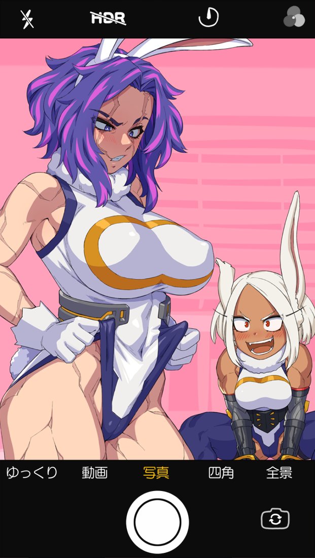 mirko and lady nagant (boku no hero academia) drawn by mikoyan