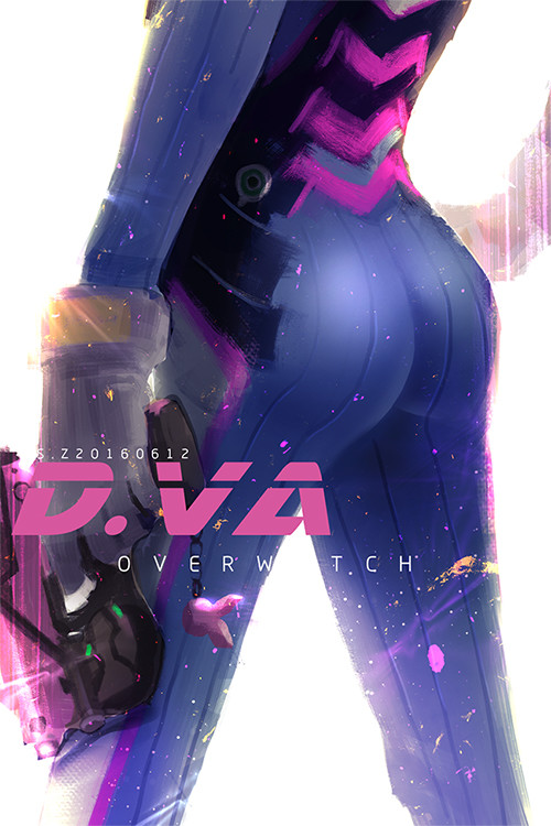 d.va (overwatch and 1 more) drawn by shan_zhui