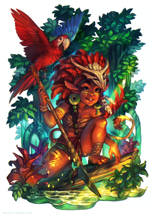 caipora drawn by juneru