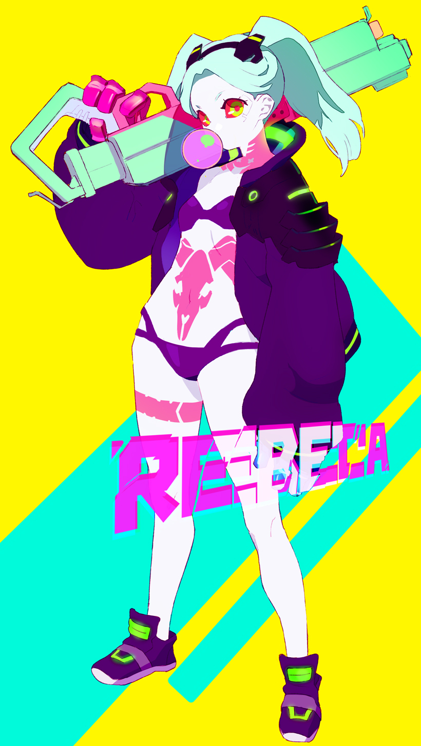 rebecca (cyberpunk and 1 more) drawn by moudoku_(decopon3rd)