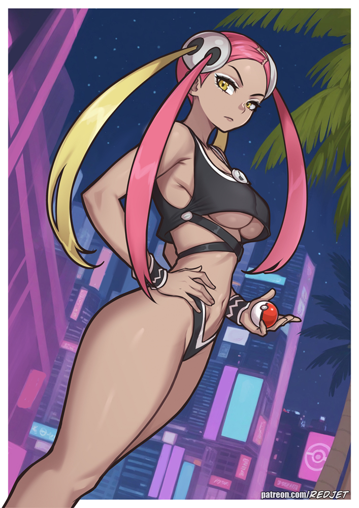 plumeria (pokemon and 1 more) drawn by redjet