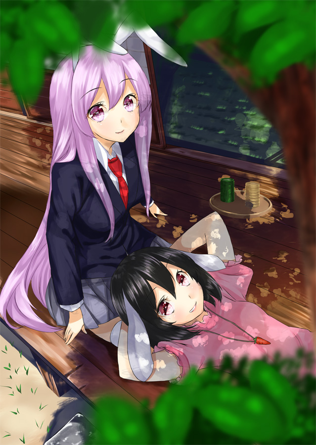 reisen udongein inaba and inaba tewi (touhou) drawn by unowen