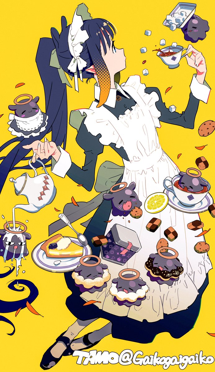 ninomae ina'nis and takodachi (hololive and 1 more) drawn by tamo_(gaikogaigaiko)