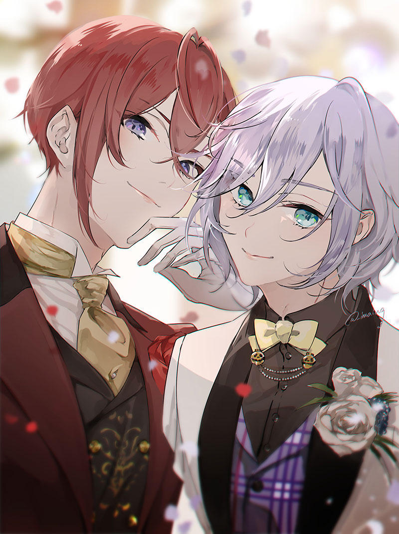 riddle rosehearts and epel felmier (twisted wonderland) drawn by shinsuke_(moccori)