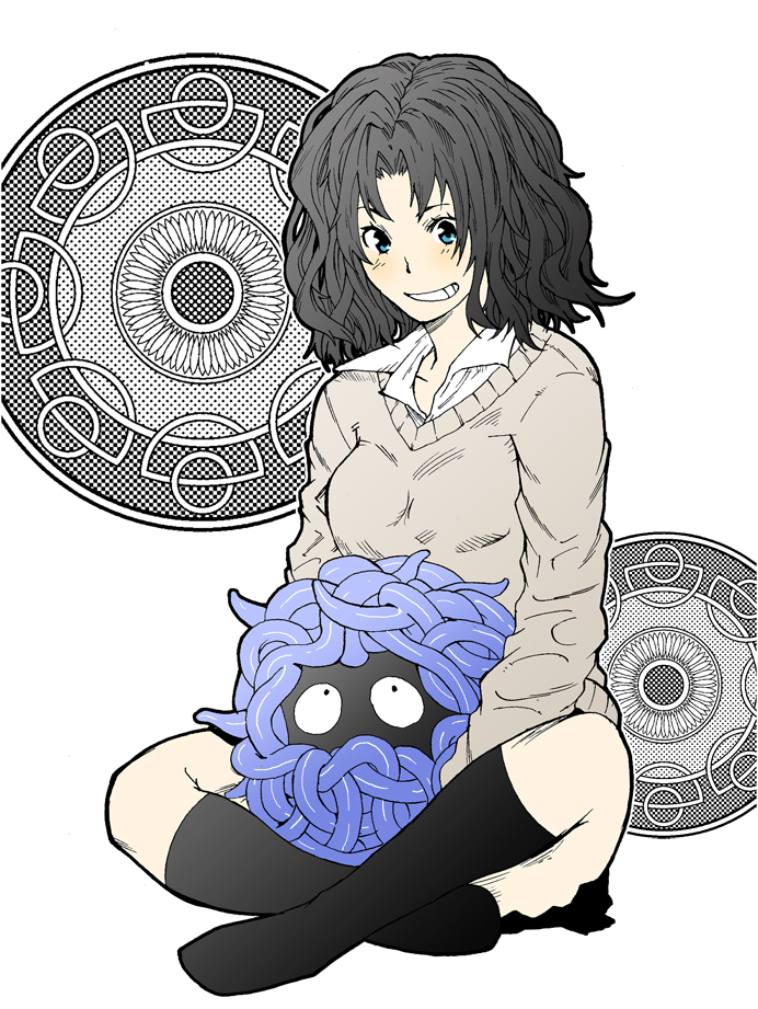 tanamachi kaoru and tangela (pokemon and 1 more) drawn by mojimojiable