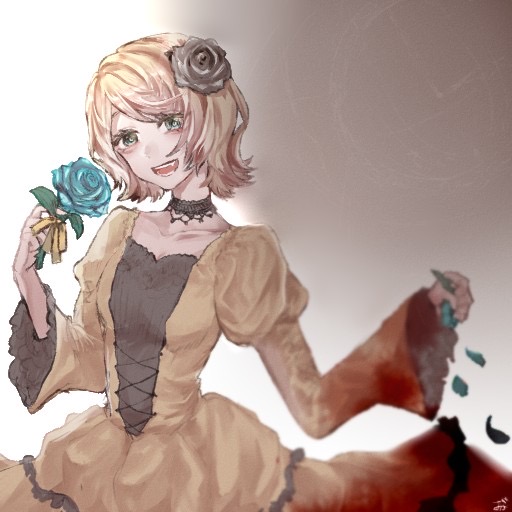 kagamine rin and riliane lucifen d'autriche (vocaloid and 2 more) drawn by tamutamun