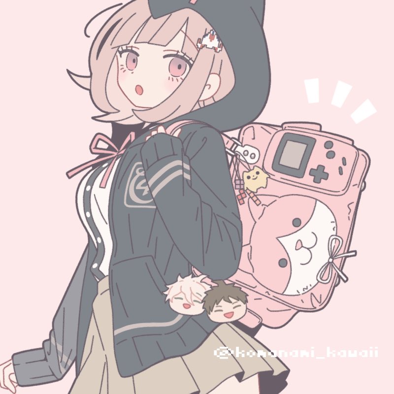 nanami chiaki, komaeda nagito, and hinata hajime (danganronpa and 2 more) drawn by komanami_kawaii