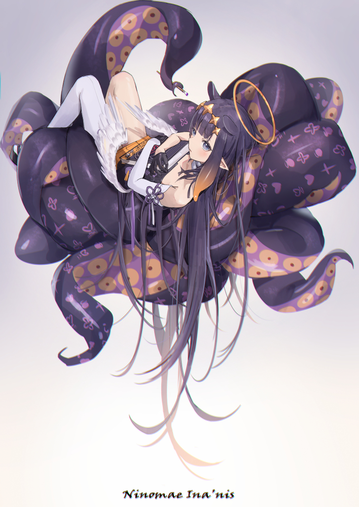 ninomae ina'nis and ao-chan (hololive and 1 more) drawn by douya_(233)