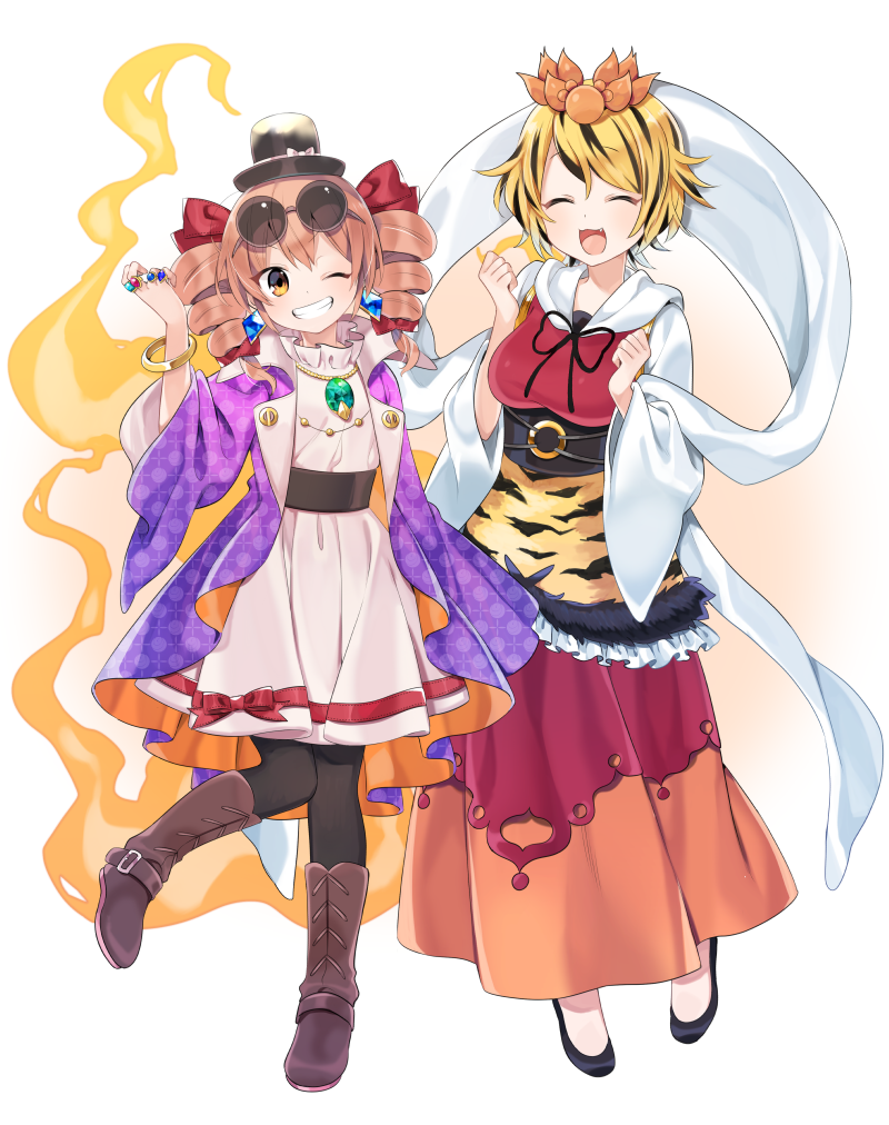 toramaru shou and yorigami jo'on (touhou) drawn by akagashi_hagane