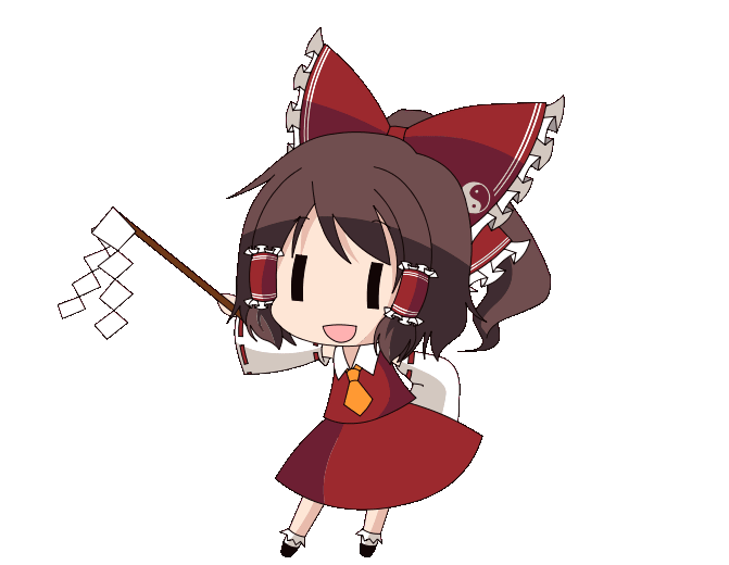 hakurei reimu (touhou and 2 more) drawn by takenoko_(toxic_landfill)