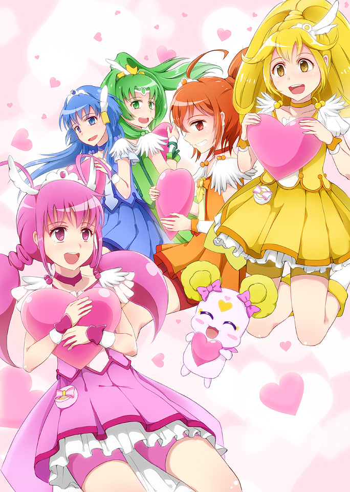 midorikawa nao, kise yayoi, aoki reika, hino akane, hoshizora miyuki, and 6 more (precure and 1 more) drawn by oumi_(rsag)