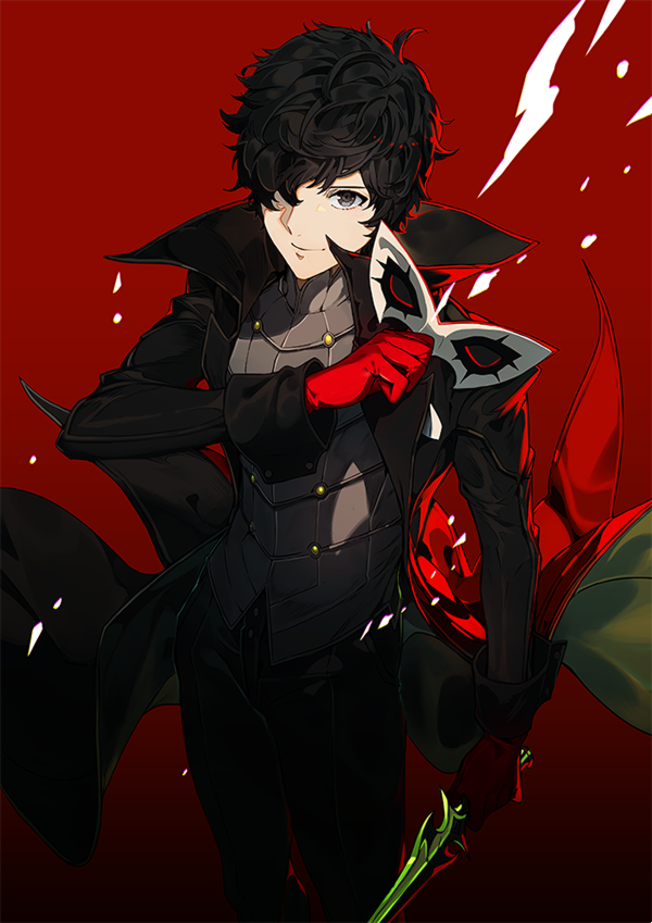 amamiya ren and joker (persona and 1 more) drawn by lirica