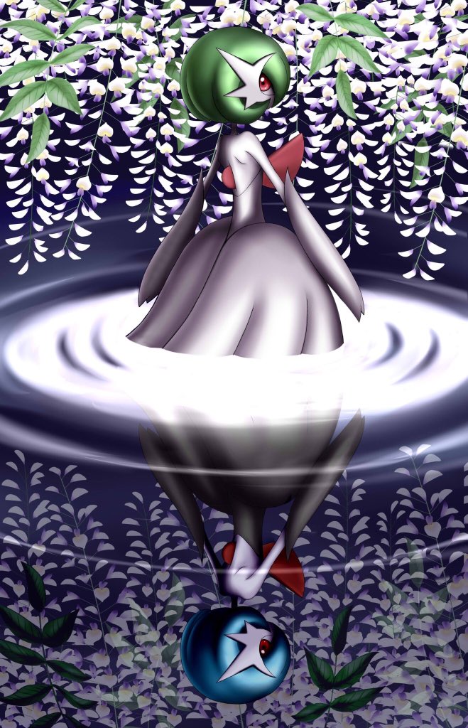 gardevoir and mega gardevoir (pokemon) drawn by shabana_may