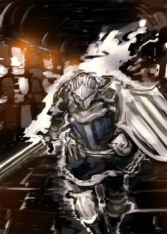 knight of astora oscar (dark souls and 1 more) drawn by kahadu_(kawazu)