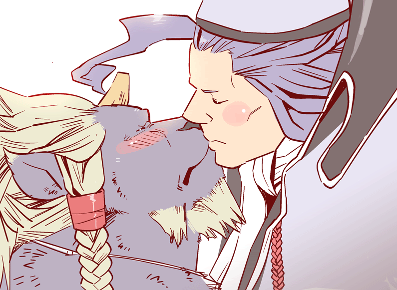 kimahri ronso and seymour guado (final fantasy and 1 more) drawn by garou-zuki