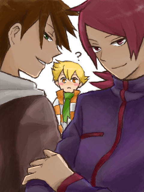 blue oak, silver, and barry (pokemon and 3 more) drawn by koutetsu_(tegaki)