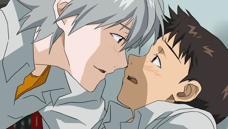 ikari shinji and nagisa kaworu (neon genesis evangelion) drawn by dognong