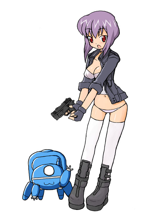 kusanagi motoko and tachikoma (ghost in the shell and 1 more) drawn by anonymous_(japanese)