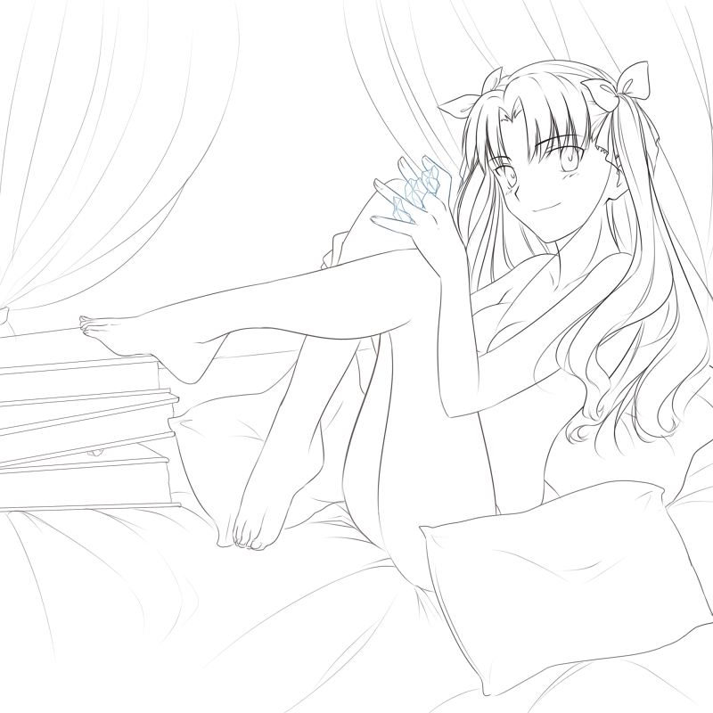 tohsaka rin (fate and 1 more) drawn by tusia