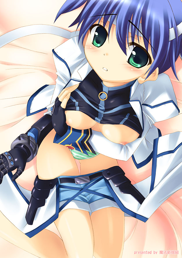 subaru nakajima and revolver knuckle (lyrical nanoha and 1 more) drawn by kouzuki_hajime