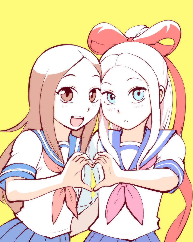 takagi-san and fudatsuki kyouko (karakai jouzu no takagi-san and 1 more) drawn by ueyama_michirou