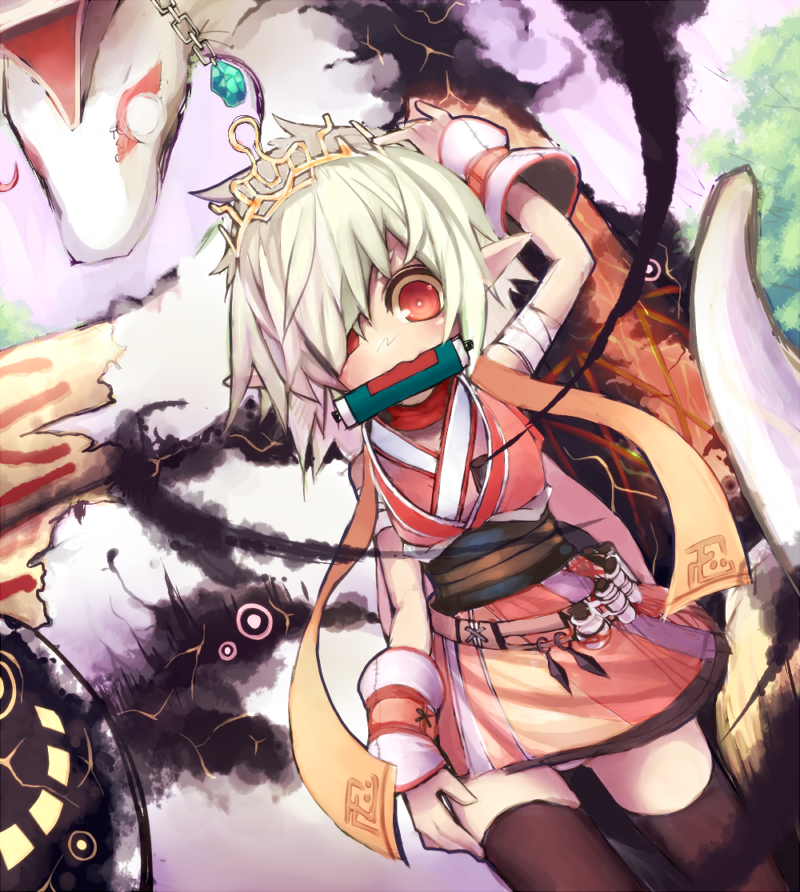 ninja and evil snake lord (ragnarok online) drawn by htm_(gixig)