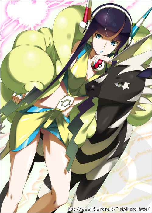 elesa and zebstrika (pokemon and 1 more) drawn by mizuki_makoto