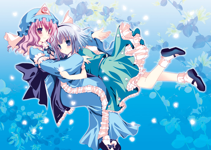 konpaku youmu and saigyouji yuyuko (touhou) drawn by shirogane_hina