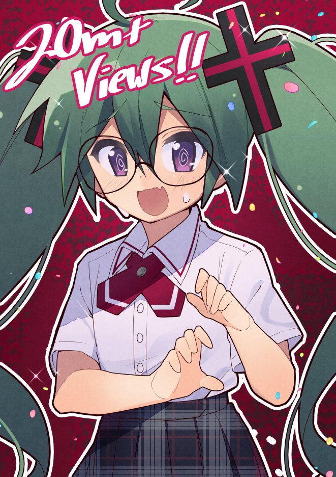 hatsune miku (vocaloid and 1 more) drawn by sawtowne