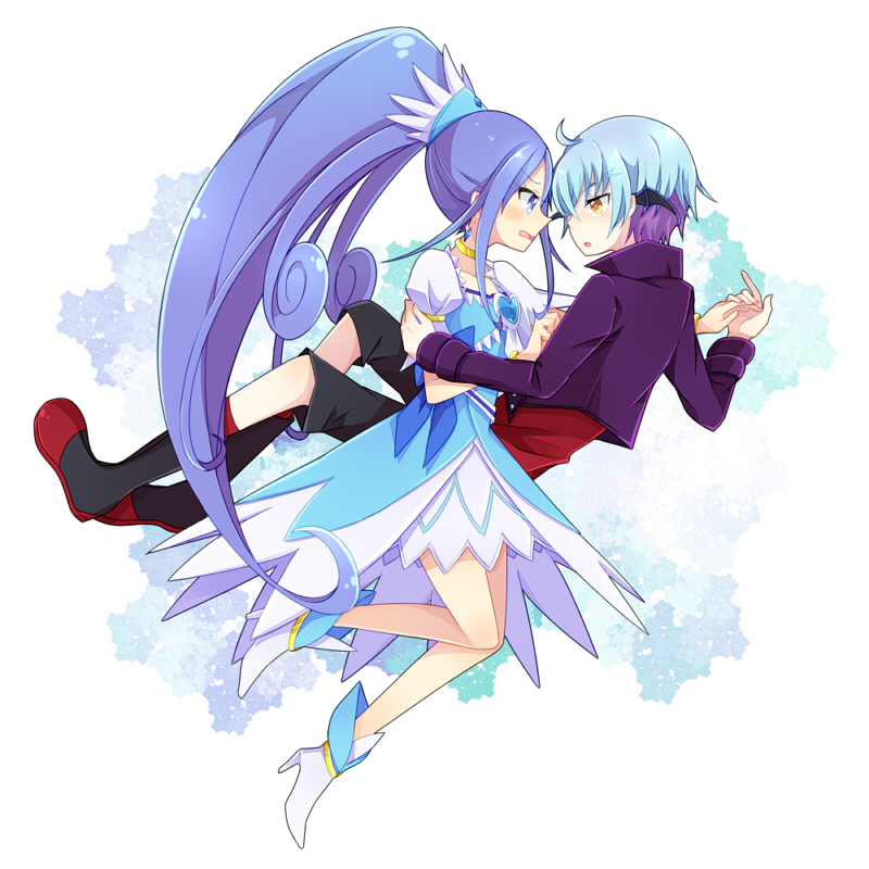 hishikawa rikka, cure diamond, and ira (precure and 1 more) drawn by ruka192