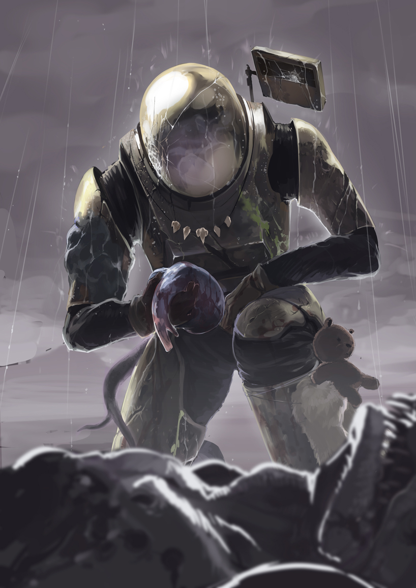 commando and lemurian (risk of rain) drawn by ario