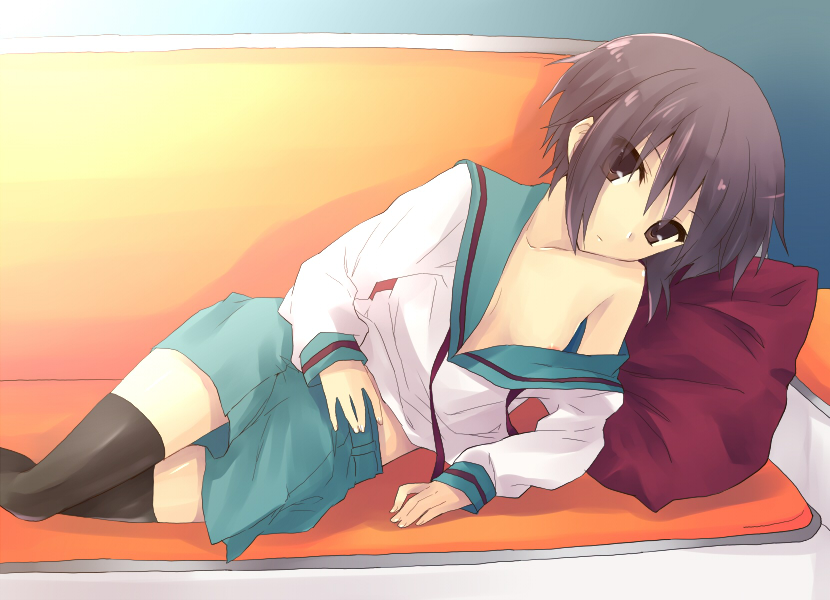 nagato yuki (suzumiya haruhi no yuuutsu) drawn by hijiki_(hijikini)