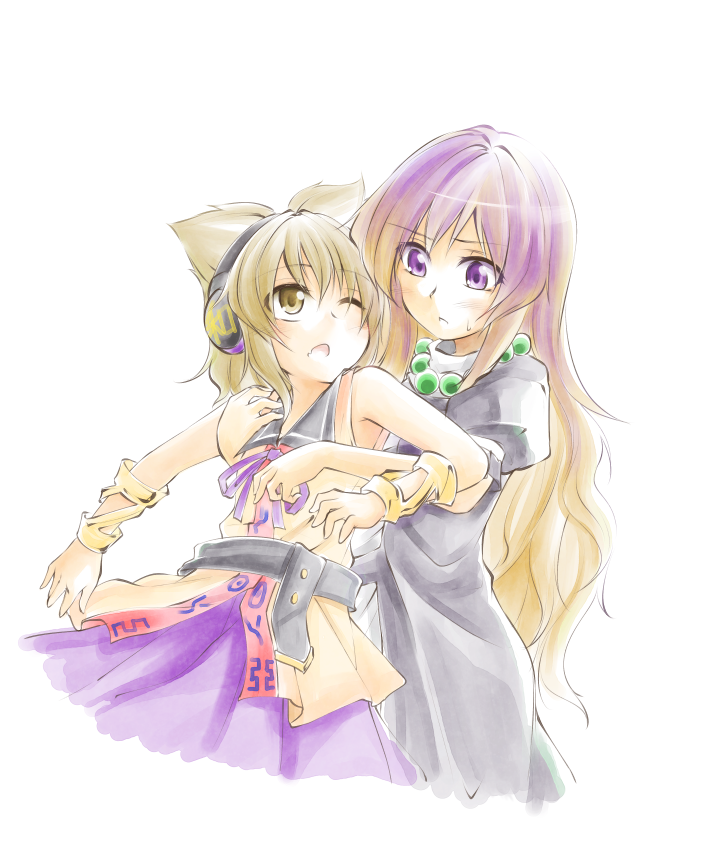 hijiri byakuren and toyosatomimi no miko (touhou) drawn by kakao_(noise-111)