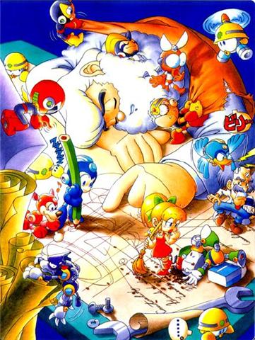 roll, mega man, proto man, bass, met, and 10 more (mega man and 1 more) drawn by udon_entertainment