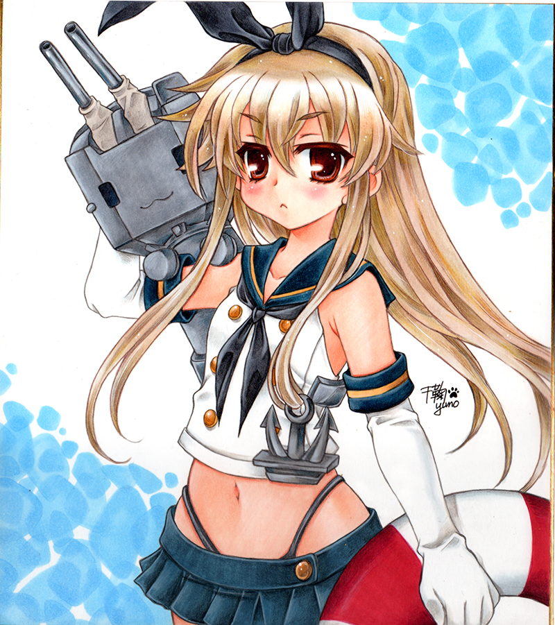 shimakaze and rensouhou-chan (kantai collection) drawn by chino_(ch_no)