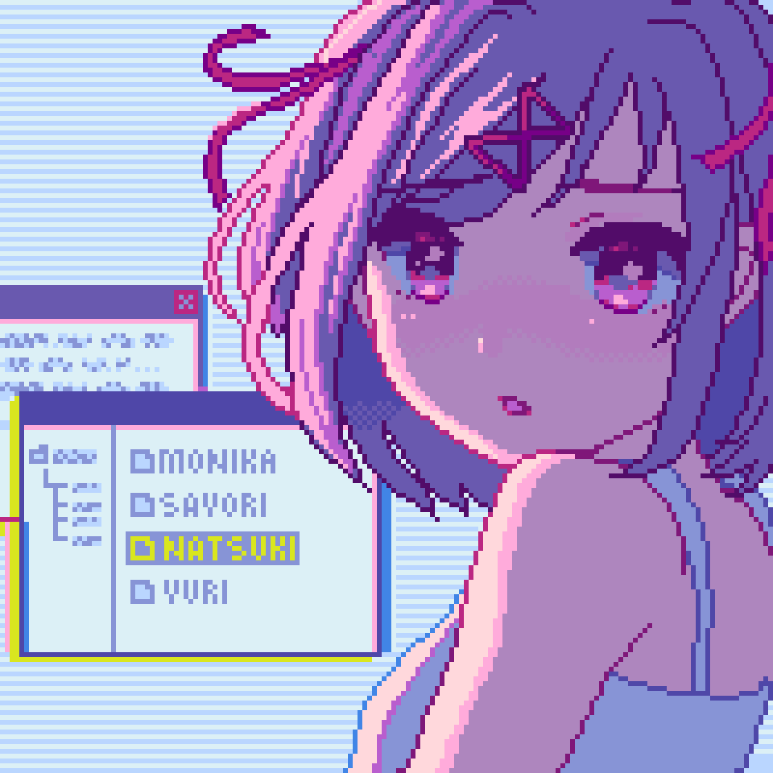 natsuki (doki doki literature club) drawn by nanami_yuki_(yuki77mi)