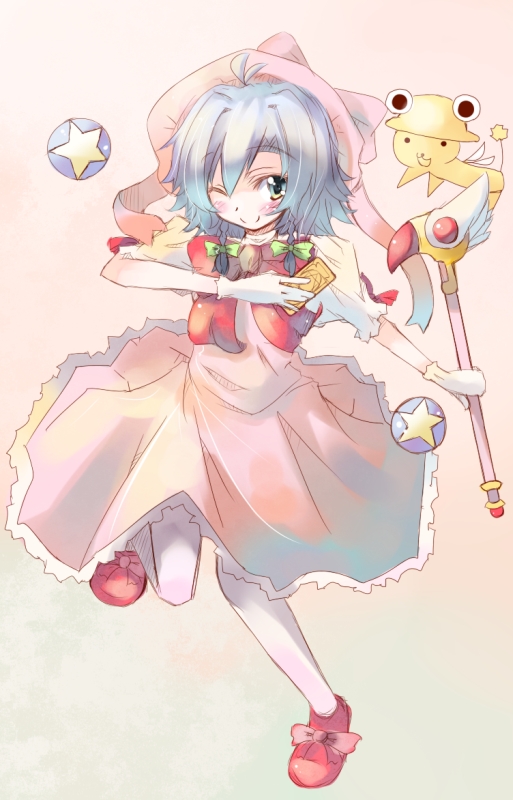 izayoi sakuya, moriya suwako, kinomoto sakura, pyonta, and kero (touhou and 1 more) drawn by tora_(torayarou)