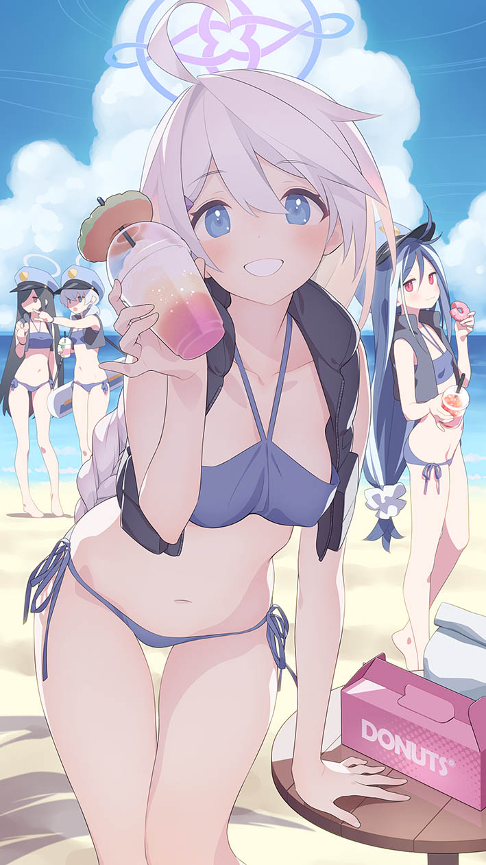 fubuki, kirino, and valkyrie police academy student (blue archive) drawn by gennosuke