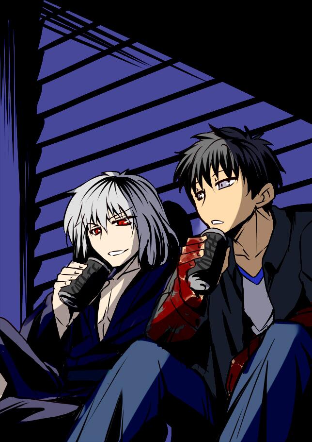 nanaya shiki and tohno shiki (tsukihime) drawn by urako