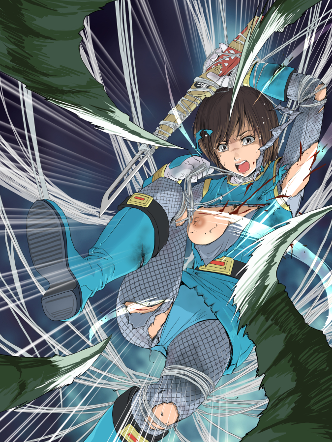 hurricane blue and nono nanami (super sentai and 1 more) drawn by tare-katsu