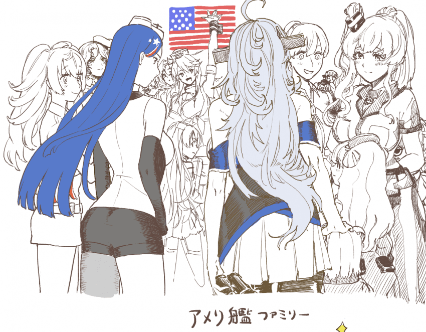 iowa, atlanta, saratoga, gambier bay, fletcher, and 10 more (kantai collection) drawn by dongsa_wonhyong