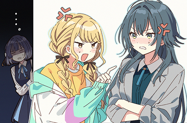 fujita kotone, tsukimura temari, and hataya misuzu (idolmaster and 1 more) drawn by momose_(oqo)