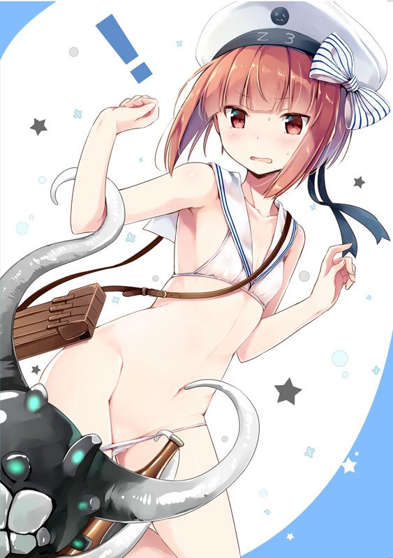 z3 max schultz and enemy naval mine (kantai collection) drawn by natsume_eri