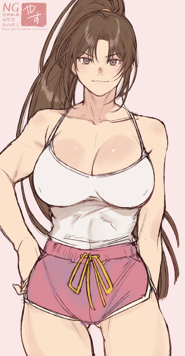 shiranui mai (the king of fighters and 1 more) drawn by yasunososaku