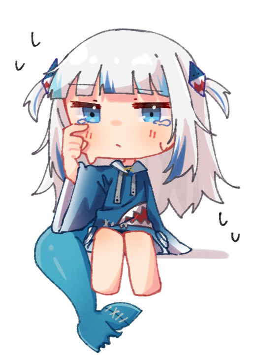 gawr gura (hololive and 1 more) drawn by kurushiro1102